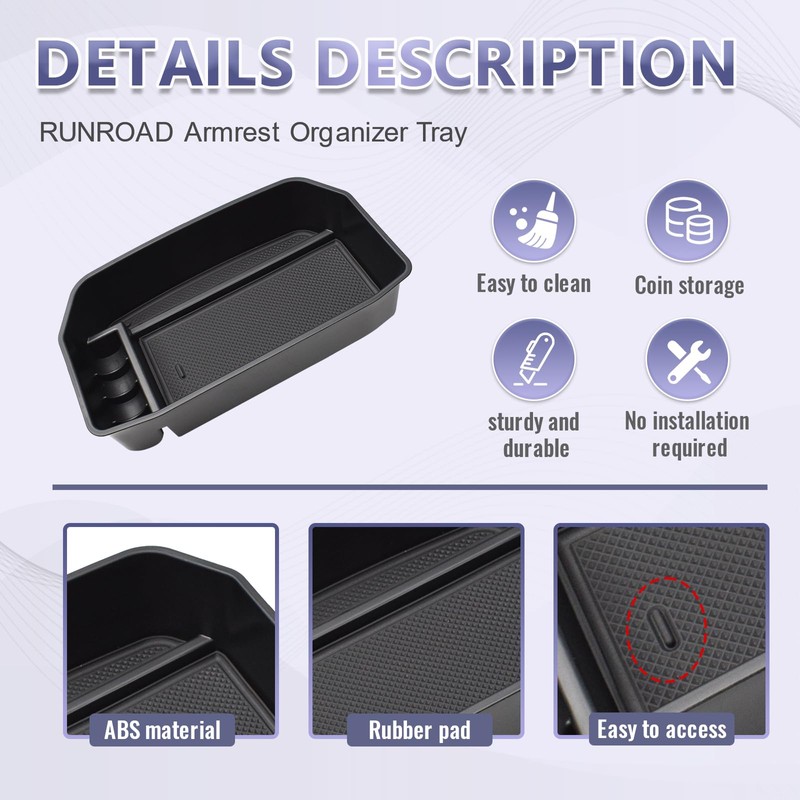 Console Tray For 2008-2021 Toyota Land Cruiser FJ200 LC200,Lexus LX570