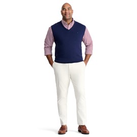 IZOD Men's Big and Tall Premium Essentials V-Neck Sweater Vest, Peacoat, LT