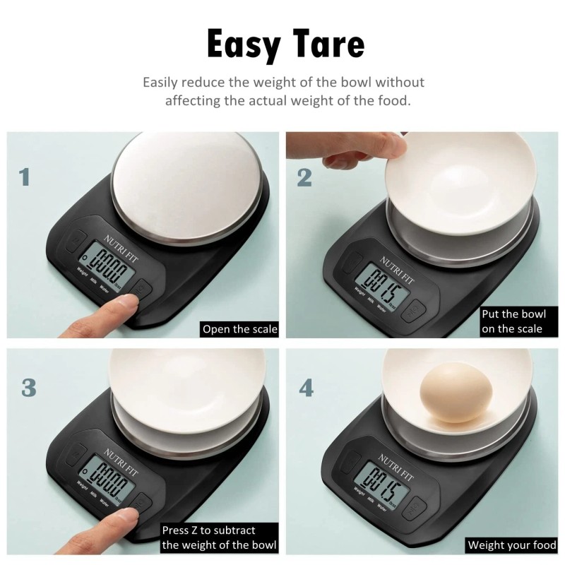 NUTRI FIT Small Digital Food Scales Weight in Grams and
