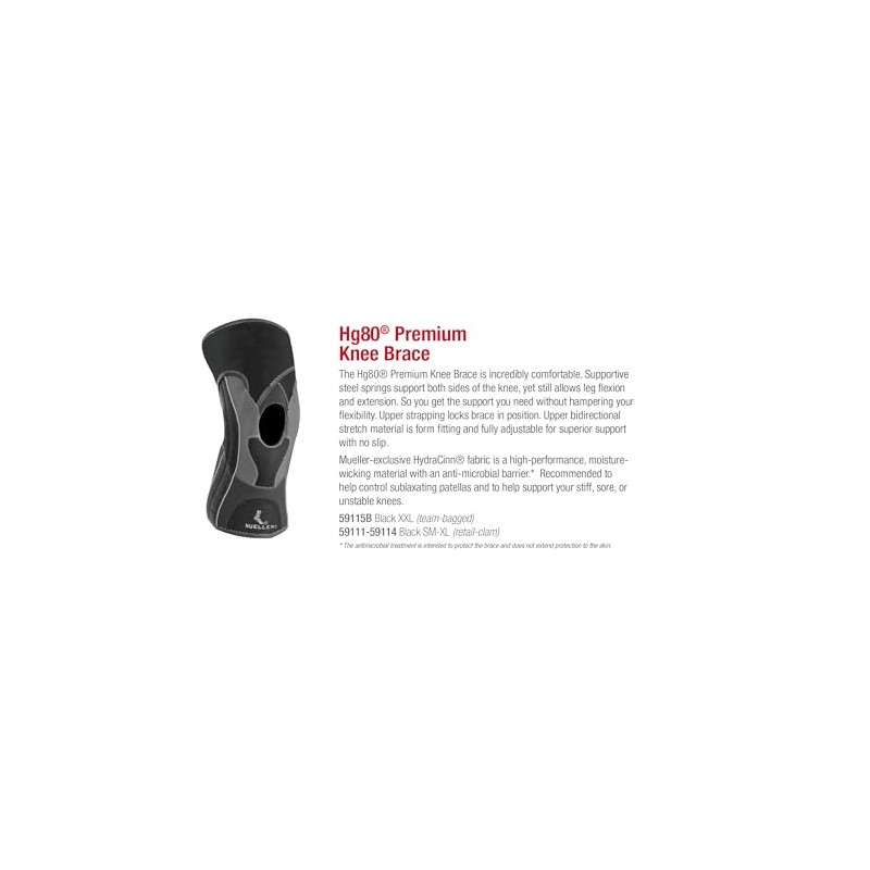 Mueller Hg80 Premium Knee Brace - SS18 - Large -