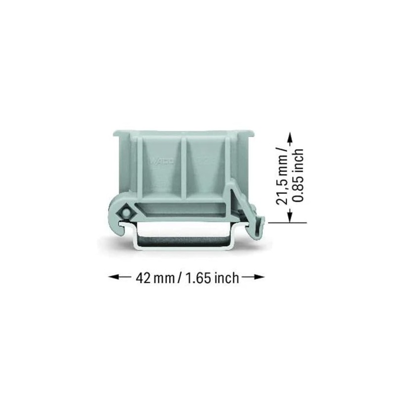 WAGO Angled DIN-rail adapter; in combination with mounting carrier; 221-500