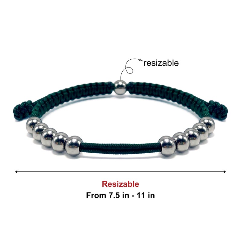 LAMIBEE Golf Stainless Steel 10 Beads Score Counter Bracelet, Golf