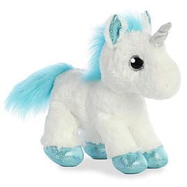 Aurora, 60957, Sparkle Tales, Frosty Unicorn, 12In, Soft Toy, White and Blue