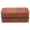 Wood Portable Travel Outdoor Cigar Humidor PU Leather Cigar Storage
