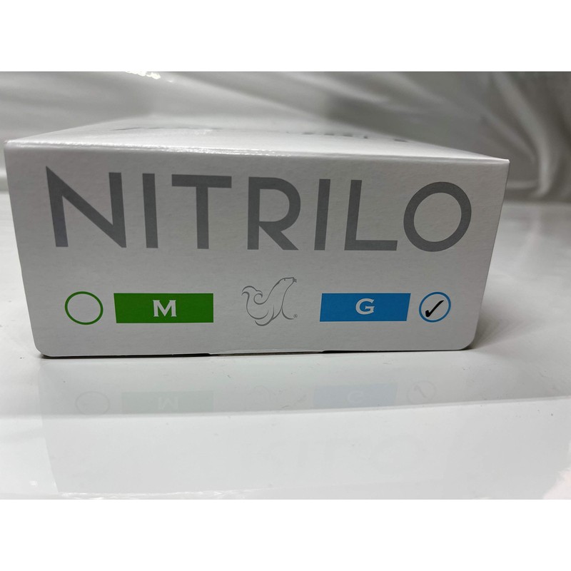Guante de Nitrilo Blanco Uniseal Talla Chica Caja con 100