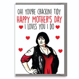 Cheeky Chops Funny Gavin & Stacey Mothers Day Birthday Mam Mum Card Nessa Crackin Proper M65 Full colour, Mother's Day
