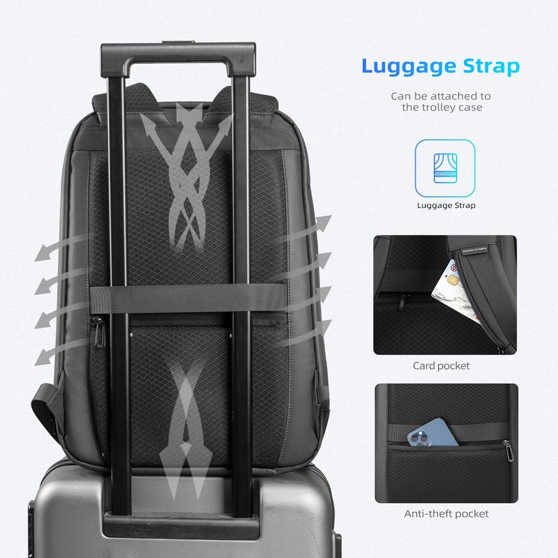 MARK RYDEN Slim Hard Shell Laptop Backpack, Lightweight Laptop Rucksack