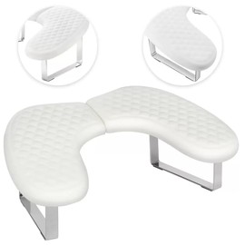 Arm Rest for Nails,U-shaped Manicure Nail Hand Rest Pillow Cushion,Foldable PU Leather Nail Tech Arm Rest for Nails Tech,Foot Hand Rest (White)