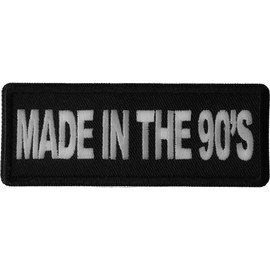 Made in The 90s Patch - 4x1.5 inch - Embroidered Iron on Patch