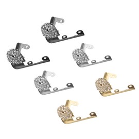 sourcing map 6Pcs Metal Shoes Pointed Protector High Heel Toe Caps Cover Durable Shoe Tip Cover Oval Rhinestone Shoe Head Tips Cap for Shoe Protection Repair, Shoe Protection(Gold/Silver/Black)