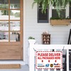 Please Leave Packages and Deliveries Here Sign，Self-Adhesive Weatherproof and Anti-fading