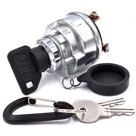 HD Switch Starter Ignition Key Switch replaces Ford New Holland Tractor SBA385200331 ELT20-0002 83940565 1100-0964 Fits 1000 1100 1200 1300 1500 1600 1700 1900 2100 Series w/ 3 Keys & Protective Cover