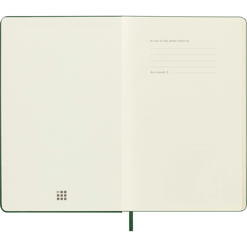 Moleskine Classic Plain Paper Notebook, Hard Cover and Elastic Closure