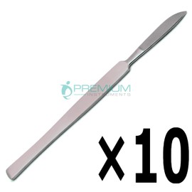 10 Pcs Superior Instruments Scalpel Handle Blade 16cm End 4cm Stainless Steel Dental Instruments