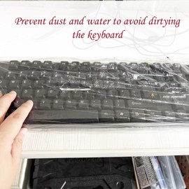 50Pcs Keyboard Cover - Disposable Keyboard Protector for Desktop Dustproof Waterproof for Office Schools Supplies