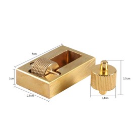 Leather Painting Box Leather Edge Oil Painting Box Leather Top Edge Dye Oil Roller Box Applicator DIY Craft Treatment Tool Brass