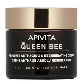 Apivita Queen Bee Crema Regeneradora Antiedad Absoluto 50ml - Textura Ligera - Hidratante facial con jalea real, propóleo y miel - Arrugas, Firmeza, Contorno facial elevado, Volumen, Manchas