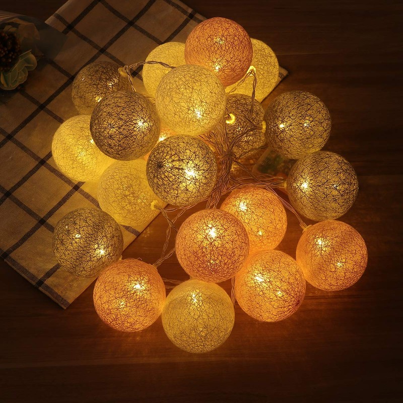 LED Light String LED Cotton Thread Ball String Light Decorative