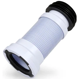 Toilet Waste Pipe Connector 260mm-500mm Toilet Pan Connector Universal WC Flexible Waste Pipe Plumbing Fittings Adjustable Length for All Standard Toilets