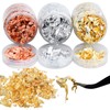 TDDL 3 Tin Gold Flakes Gold Leaf Flakes Decorative Foil