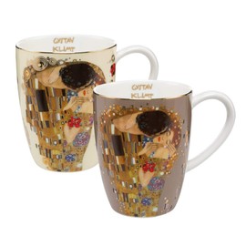 Goebel Gustav Klimt The Kiss Fine Bone China Mugs Set of 2 Limited Edition by