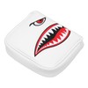 SHABIER White Golf Putter Cover with Tiger Shark Design Golf