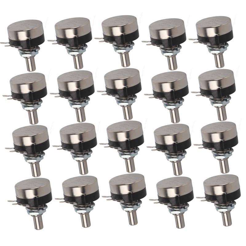 20Pcs Potentiometer Carbon Film Single Turn Accessory Set Kit for