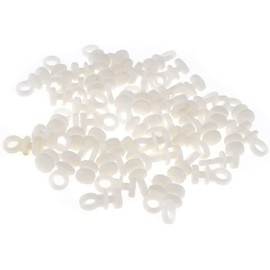 100 deslizadores de riel de cortina, ruedas de corredor, ganchos de plástico blanco, para rieles de cortina de 9 mm de ancho, 9 mm de diámetro inferior, apto para automóviles, SUV, MPV, etc.