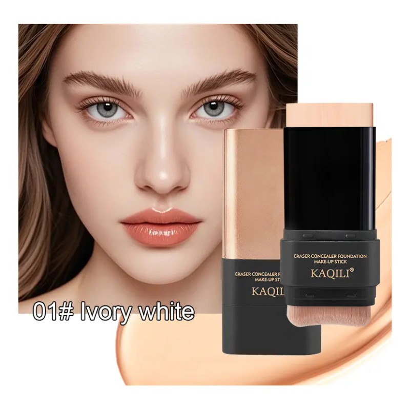 Base De Maquillaje Flawless, Impermeable Con Doble Punta
