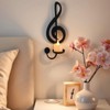 Musical Notes Wall Decor, Black Metal Candle Sconces Set, Music