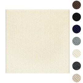 ZOWZOW Carpet Tiles Peel and Stick 24” x 24”, Self Adhesive Soft Padded Flooring Stickers, Off-White Home Decor for Bedroom Living Room Office, 20 Tiles & 80 sq ft per Box