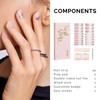 Semi Cured Gel Nail Strips - NAILOG 34 Pcs Gel