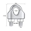 Pack of 20 Wire Rope Clamps, M2 Rope Clamps, Stainless