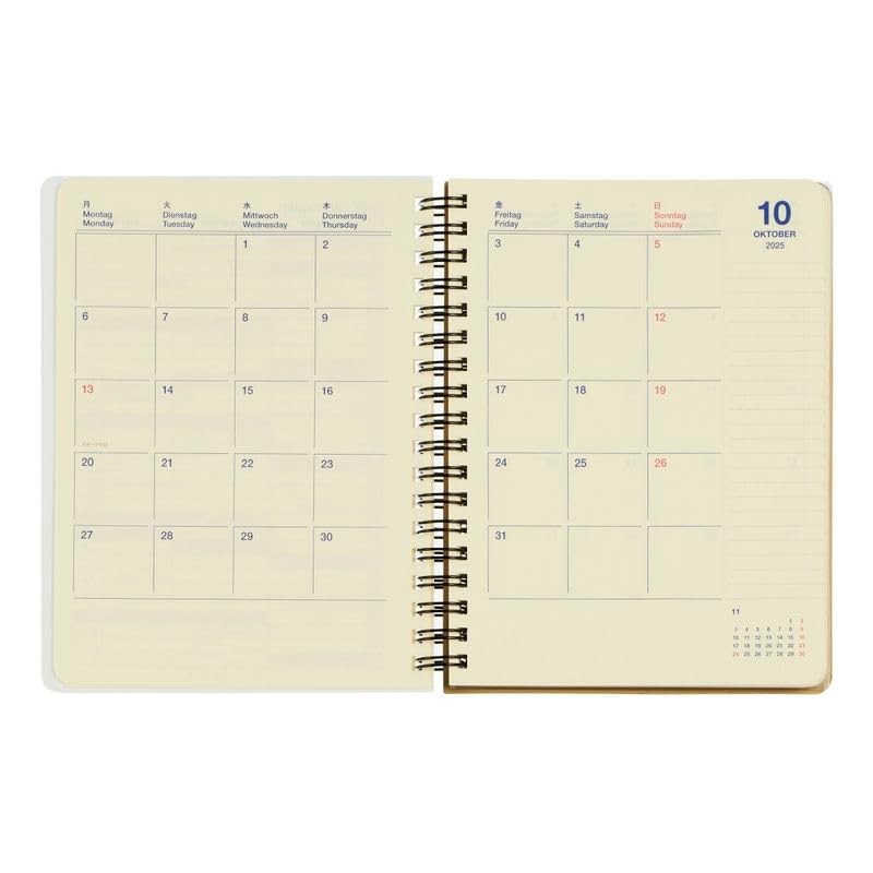 [Delphonics Notebook 2026 Version/Starts October 2025] Rollbahn Diary L Schedule