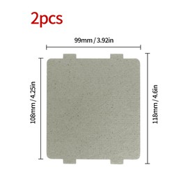 YQBOOM 2 PCS Waveguide Cover, Universal Mica Sheet for Microwave Oven, Cut to Size, 108mmX99mm