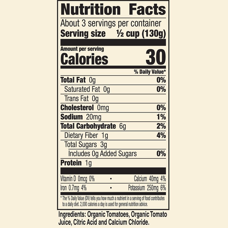 Muir Glen Organic Diced Canned Tomatoes, No Salt Added, 14.5