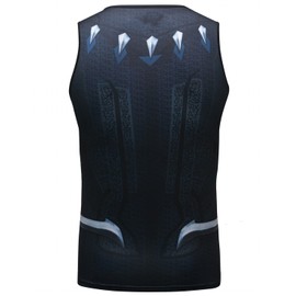 Red Plume Men's Muscle Tank Top Sleeveless T-Shirts Baselayer Tees Cool Dry Compression Shirts Running Sports Vest (Panther, XL)