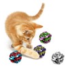 SunGrow Cat Crinkle Balls, 3.8-5 cm, Lightweight and Multicolor, Ideal