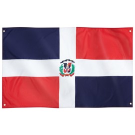 Runesol Dominican Republic Flag, 91 x 152 cm (3 x 5 ft), 4 Eyelets, Juan Pablo Duarte Day, Woman of Altagracia, Quisqueya, Hispaniola, Premium Flags for Indoor and Outdoor Use, Altagracia Day