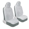 Carbella Plush Sherpa Fleece, 2 Pack Gray Seat Cover for