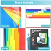 12 Pocket Project Organizer, Forvencer 1/6-cut Tab Binder Organizer with