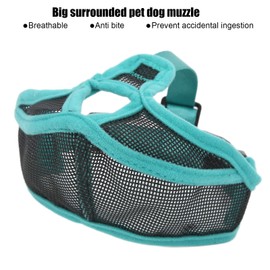 Adjustable Breathable Mesh Bulldog Muzzle with Quick Release Buckle, Eyehole Design, Suitable for Training, Chewing, and Barking, Multiple Sizes for Short Snout Dog Muzzles (S) (M)