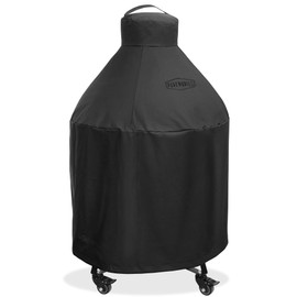 Pure Grill 27-Inch Ceramic Grill Cover - Universal Fit for All Extra Large Kamado Charcoal BBQ Brands - Heavy-Duty, Waterproof, Fade Resistant Fabric (Cover - 35" Dia x 45" H)