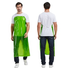 Nanxson Waterproof PVC Apron for Unisex Adult Chemical Resistant Work Apron for Dishwashing Pet Gardening CFS0007 Green