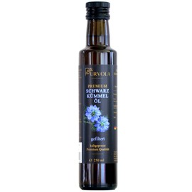 Pureo® Black Cumin Oil 250 ml | Cold Pressed & 100% Natural from Egyptian Black Cumin of Highest Quality | Made in Allgäu | Vegan