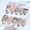 White Butterfly Handmade Nail Tips - Stiletto / 화이트 버터플라이