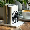 Peacoblue Metal Bookend Stopper Holder Stand for Shelves Decorative, 13.5x11x20cm