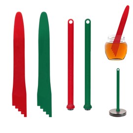 Catcan 4 PCS Canning Kits- Include Magnetic Lid Lifter and Bubble Popper Heat Resistant Home Easy Canning Tools (Red+Green)