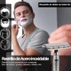 Rastrillo Clásico Barbero Desarmable Ecológico Acero Inoxidable