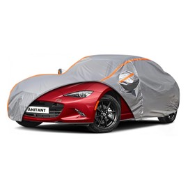 AnITAnT ANITANT Custom Fit Mazda MX5 Car Cover 2012-2025 Outdoor Waterproof Car Cover All Weather with Door Zipper Cotton Lining Scratch Resistant Rain Sun UV Dust Snow Protection